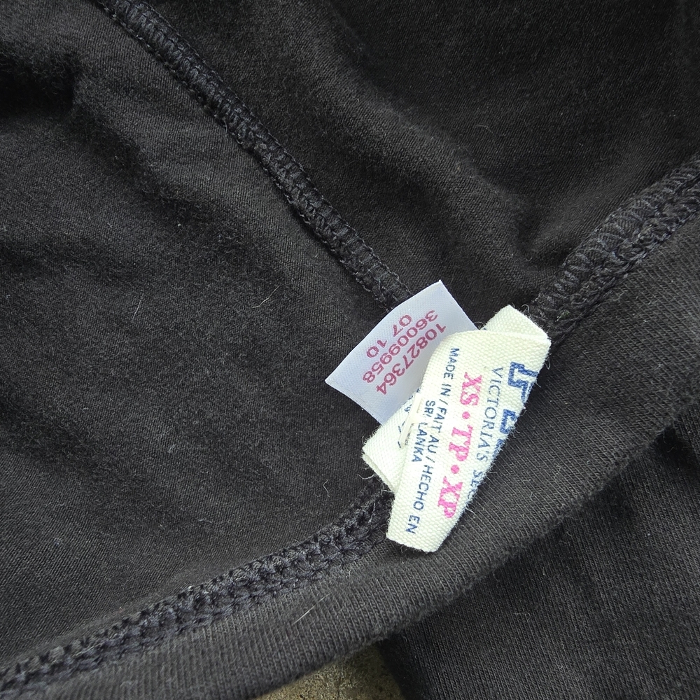 Y2k Victoria's Secret VS PINK VTG Foldover Yoga Leggings I Heart Pink Bling - Picture 3 of 7
